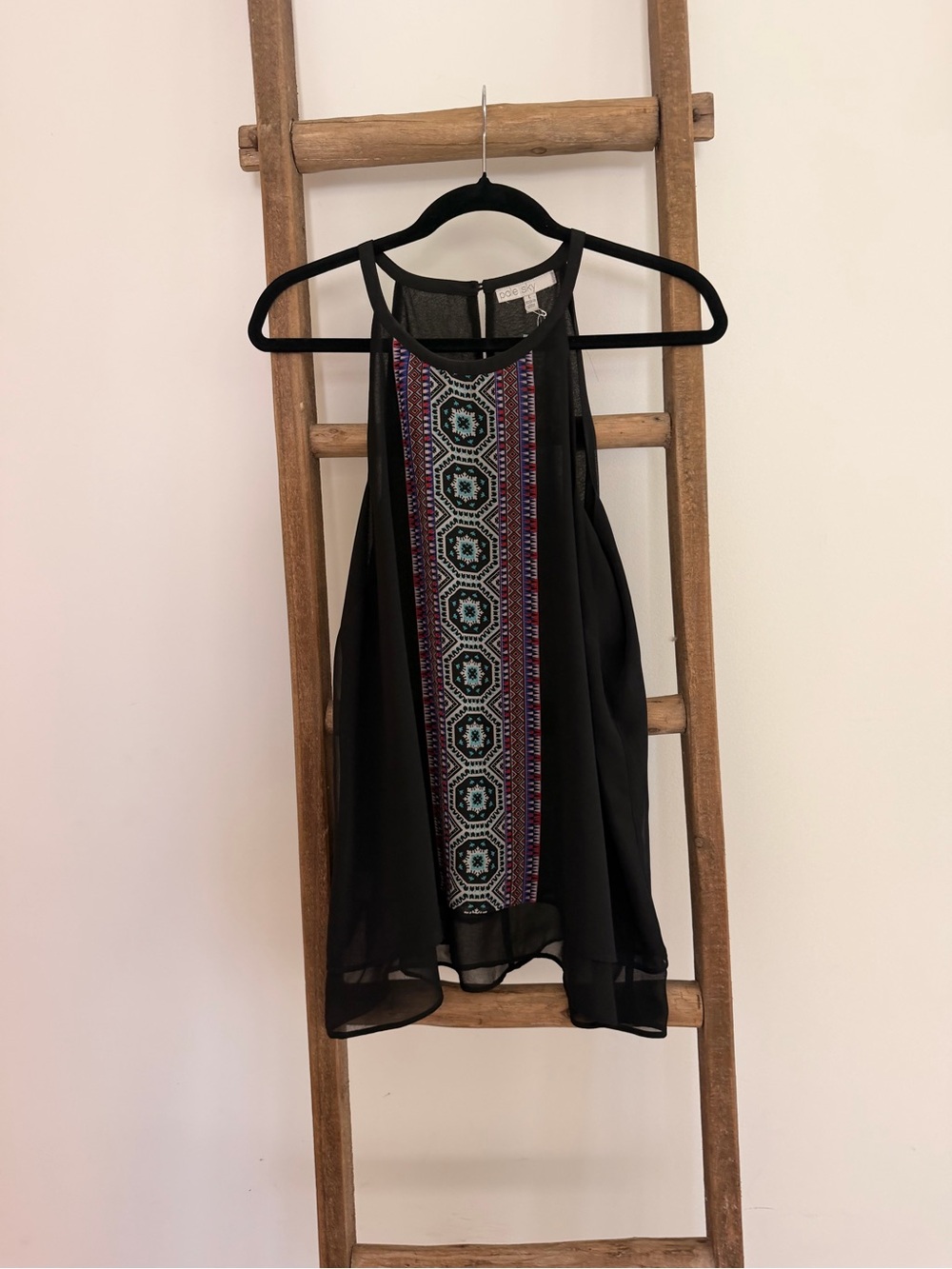 Norberta Halter Tank Top - Pale Sky